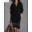 Plus Size - Hertalk'S New Button- Lapel Loose Straight Dress Is a Mid-Length Sweater Dress