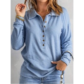 Plus Size, Elegant Women's Sweater- Long Sleeve Loose Sweater with Button Closure, Soft Everyday and Formal Top Suitable Autumn and Winter Seasons, Stylish Office Party Wear- Women's Sweater, Women's Sweater, Casual Winter Clothing, Classic Knitwear