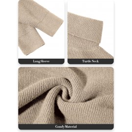Plus Size, Women' Size Chunky Batwing Sweater - Oversized Turtleneck Pullover, Winter Warm Loose Fit Jumper Suitable for Winter, Casual & Dressy Outfits