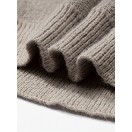 Men's Casual Color Block Knit Sweater, Soft Warm Pullover for Fall/Winter