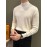 Men's Knit Sweater, Stand Collar Solid Color Novelty Pullover, Casual, Autumn Winter