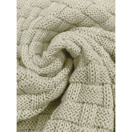 Men's Casual Waffle Knit Lapel Button Sweater