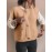 Light French Beige Big Button Accent Fuzzy Pocket Vest