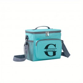Personalized Thermal Bag with Custom Name/Text/Initials - Lunch Cooler for Men, Custom Picnic Bag with Initials, Outdoor Cooler for Wedding Party Favors, Best for Man Gift, Personalized Monogrammed Box for Hot/Cold Storage
