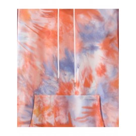 Men's Gradient Color Hoodie with Abstract Tie-Dye Print - Soft Casual Pullover, Kangaroo Pocket & Adjustable Drawstring Hood, Machine Washable Regular Fit Long Sleeve Sweatshirt, Essential Hoodie, Sporty Pullover, Comfortable Wear, PLUS SIZE