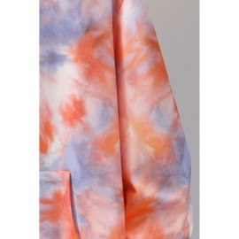 Men's Gradient Color Hoodie with Abstract Tie-Dye Print - Soft Casual Pullover, Kangaroo Pocket & Adjustable Drawstring Hood, Machine Washable Regular Fit Long Sleeve Sweatshirt, Essential Hoodie, Sporty Pullover, Comfortable Wear, PLUS SIZE