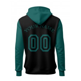 Custom Men'S Hoodies Featuring Personalized Names And Numbers - Available in Multiple Colors, Suitable for Baseball, Hiking, And Everyday Casual Wear - with a Hood, Front Pocket, Made of, Perfect for Outdoor Activities, Plus Size