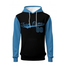 Custom Men'S Hoodies Featuring Personalized Names And Numbers - Available in Multiple Colors, Suitable for Baseball, Hiking, And Everyday Casual Wear - with a Hood, Front Pocket, Made of, Perfect for Outdoor Activities, Plus Size