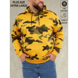 Plus-size Men'S Fitness-Style Color-Block Hoodie | Loose Fit, Skin-Friendly Comfortable Fabric, Trendy Design, Long Sleeve, Hooded, All Over Print, Plus Size