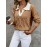 Plus Size - Plus Size Miye Sweater | Fall/Winter Color Block Turn- Collar Elegant Fashion Women'S Pullover Long Sleeve with Rib- Details