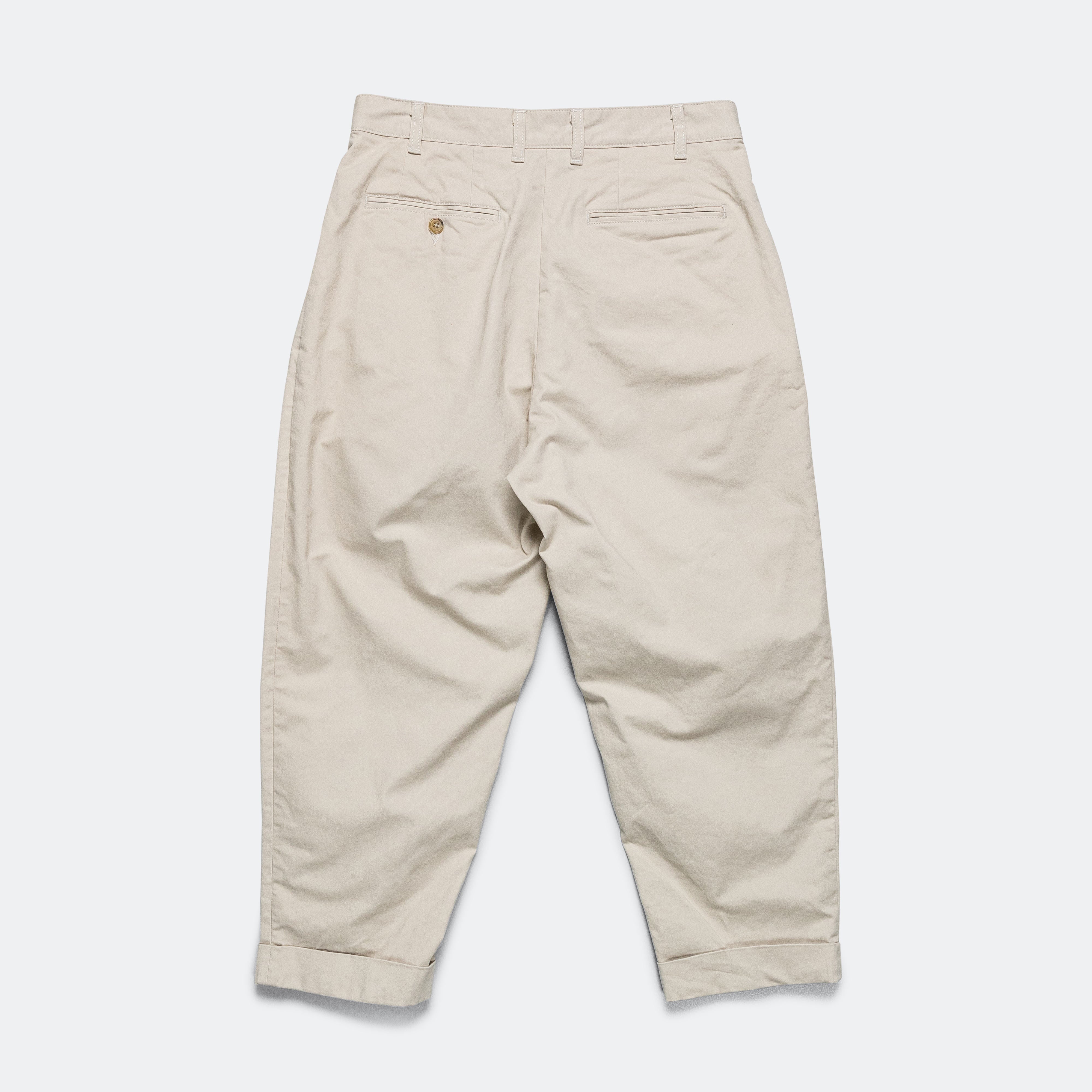 2 Pleat Twill Pants - Cement