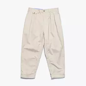 2 Pleat Twill Pants - Cement