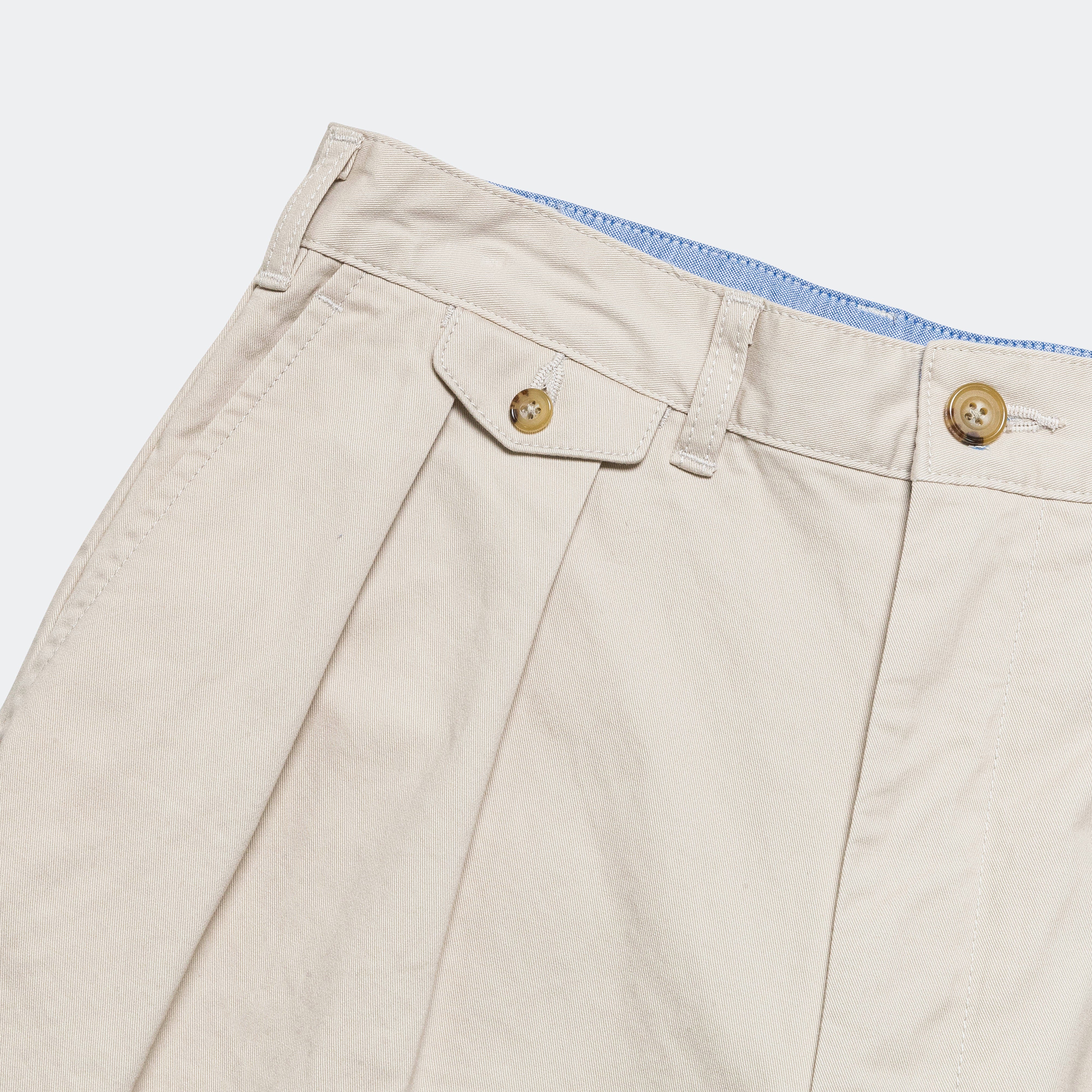 2 Pleat Twill Pants - Cement