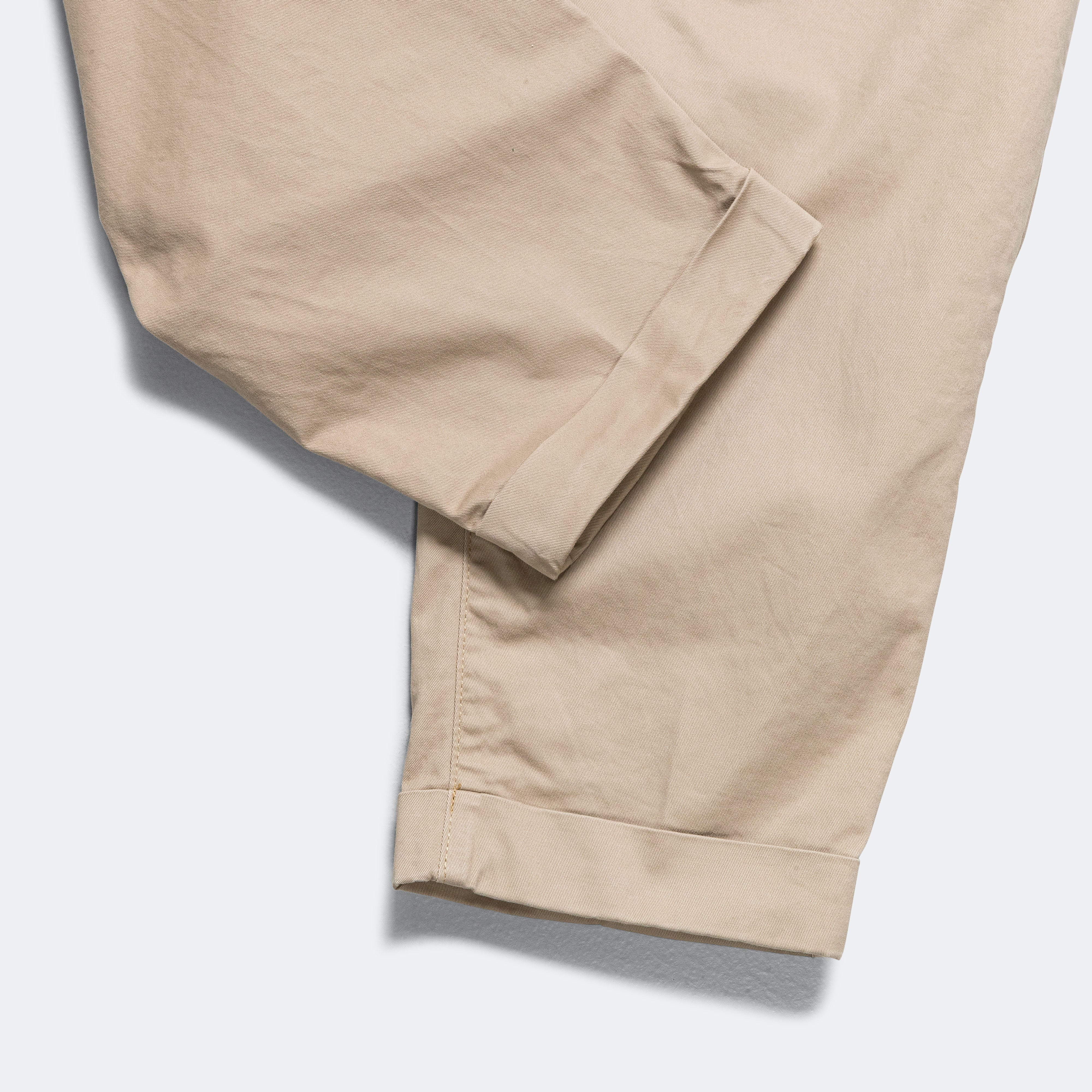 2 Pleat Twill Pants - Khaki