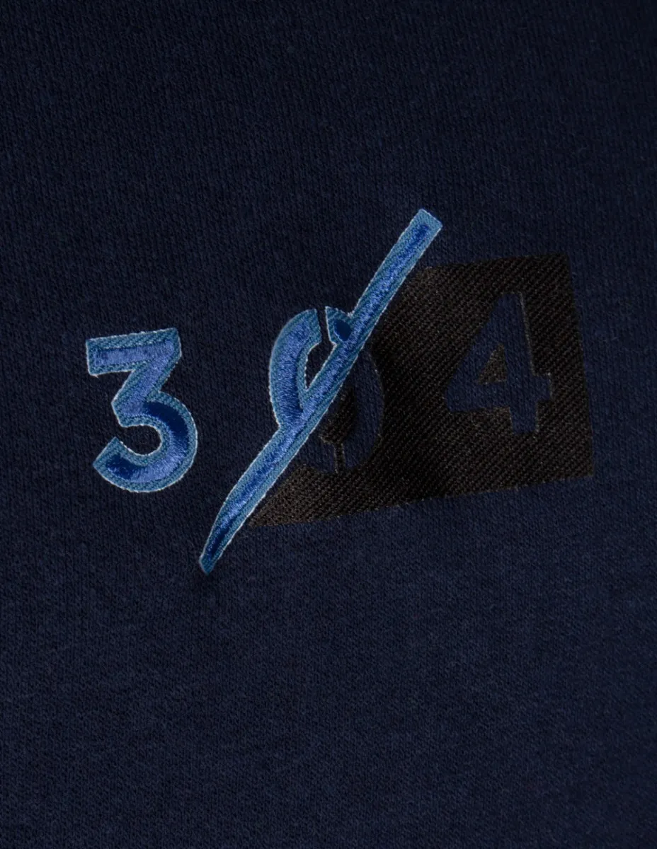 304 Split Blue Logo Hoody - Navy