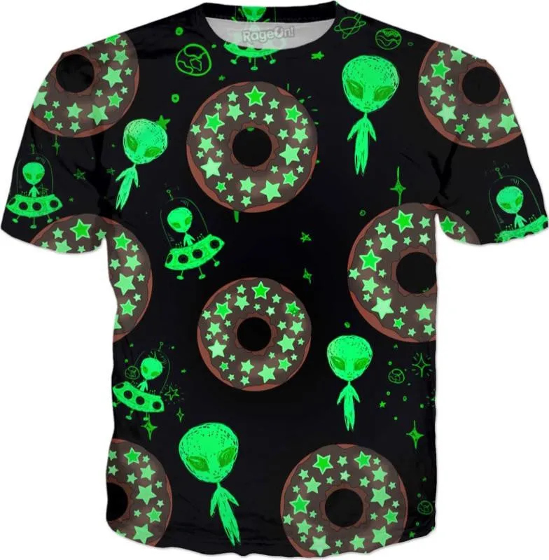 Alien Space Donut All Over Print T-Shirt