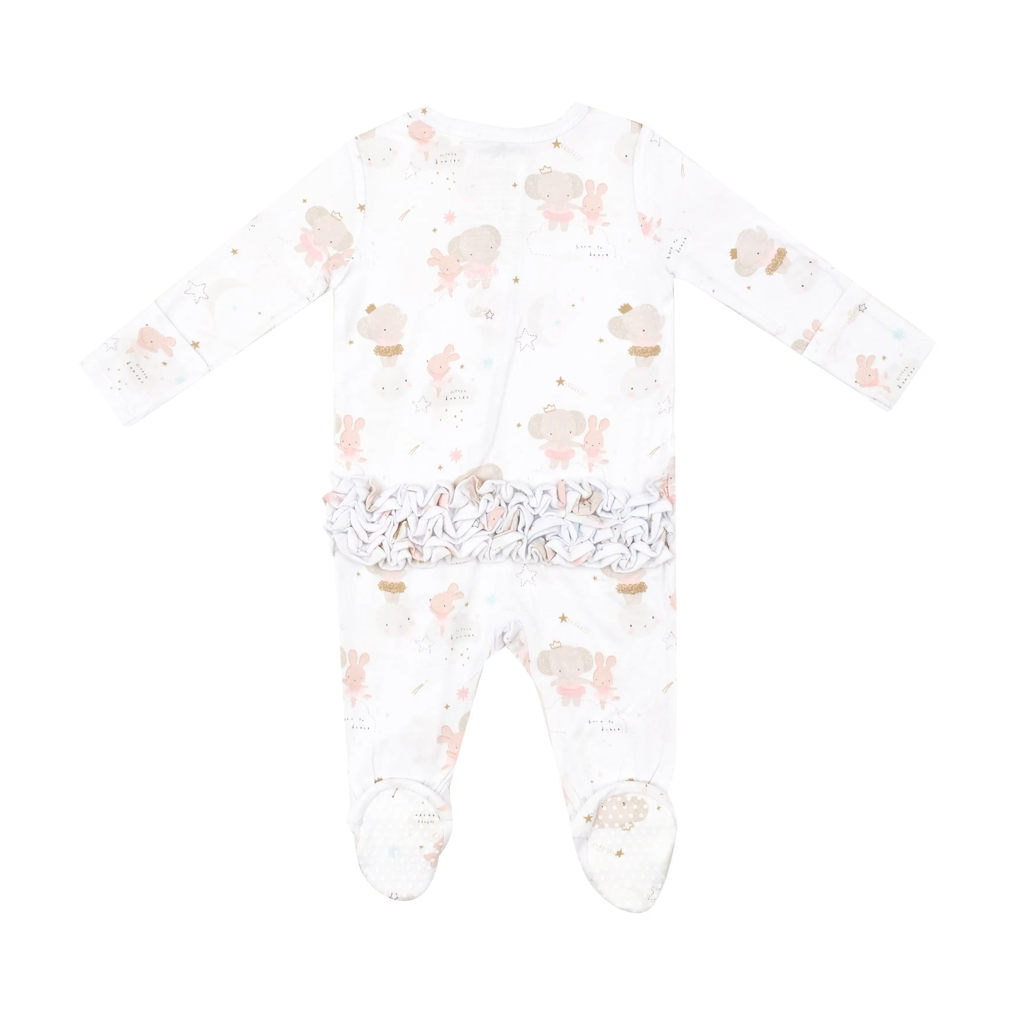 Angel Dear - Elephant + Bunny Ballerinas Zipper Footie