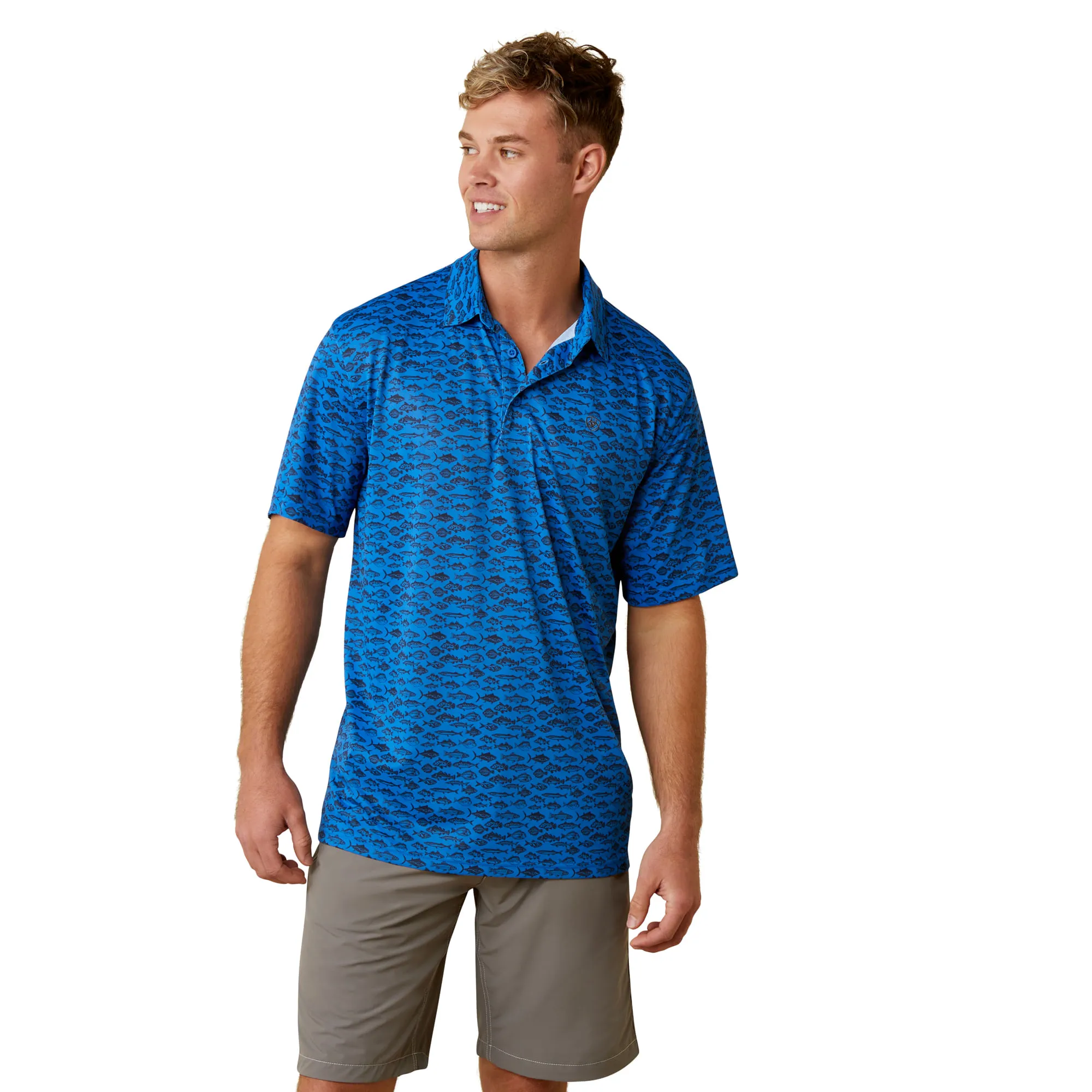 Ariat Mens All Over Print Polo