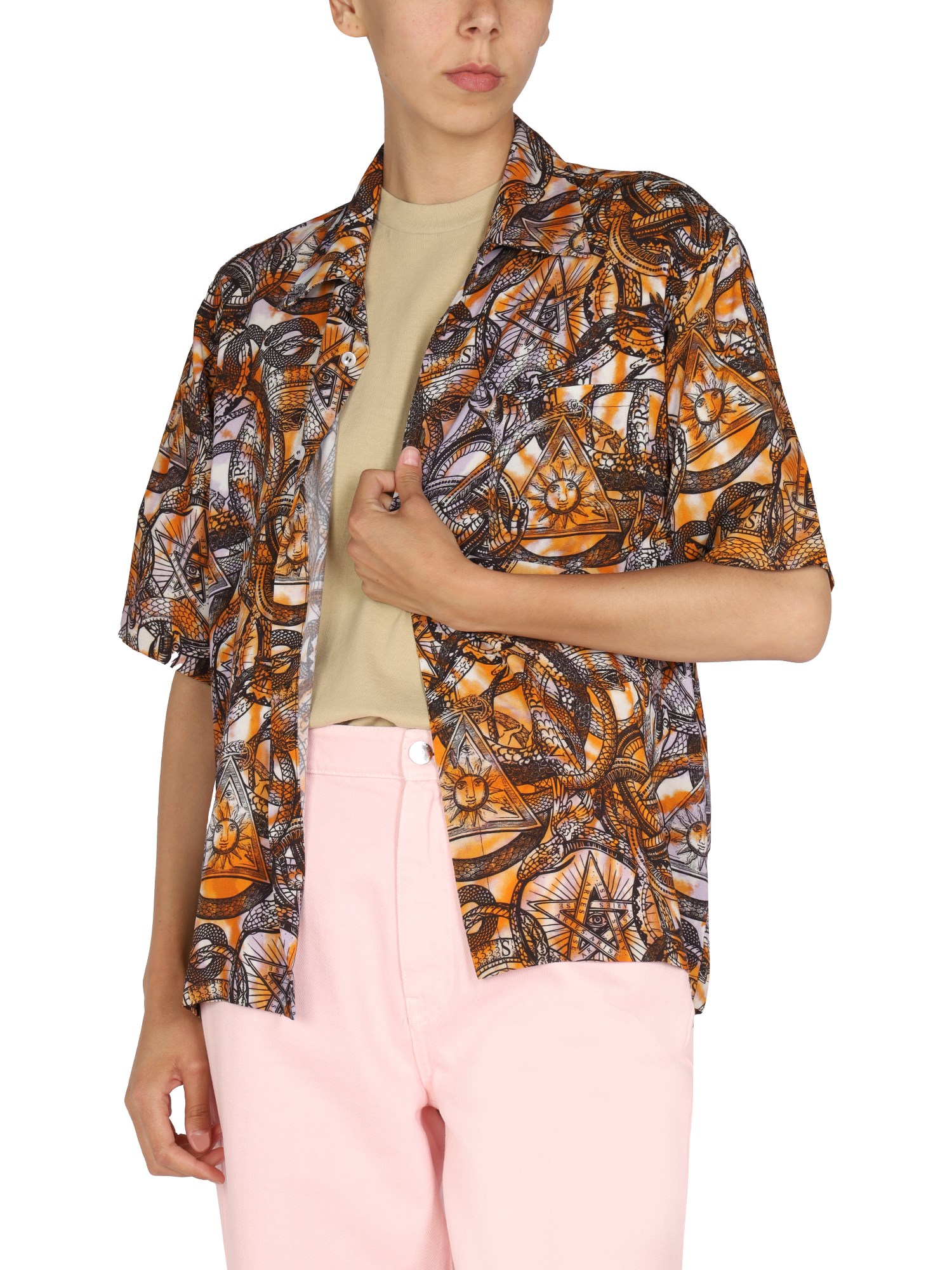 ARIES    VISCOSE ALL OVER PRINT SHIRT