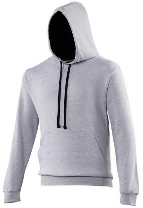 Awdis Varsity Hoody - Heather Grey French Navy