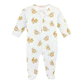 Baby Club Chic - Adorable Bunnies Zip Footie