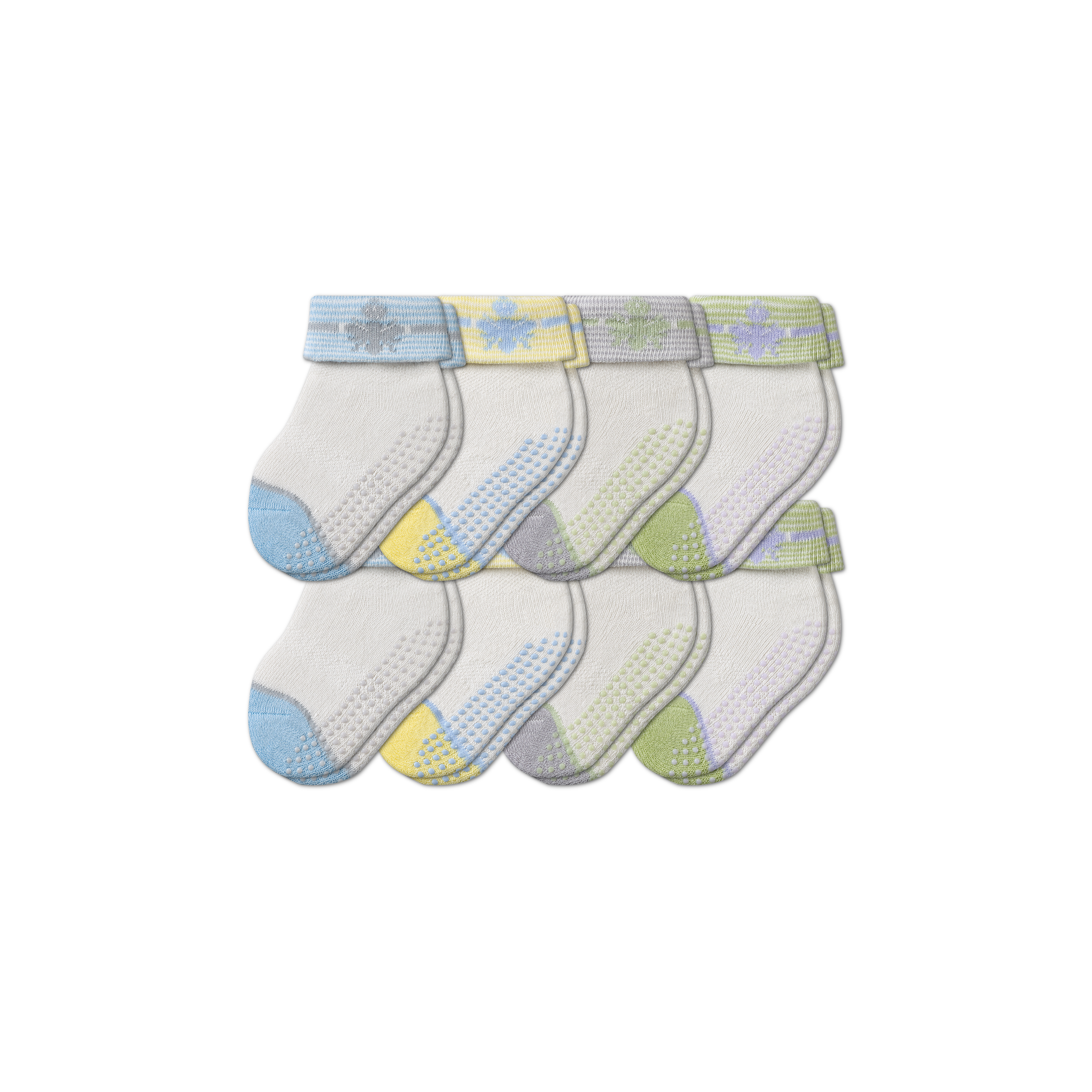 Baby Gripper Socks 8-Pack (6-12 Months)