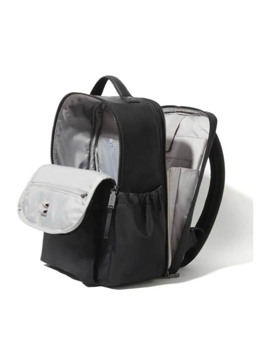 Baggallini Tribeca Expandable Laptop Backpack in Black Twill