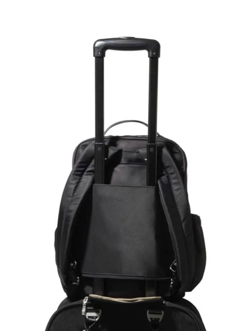 Baggallini Tribeca Expandable Laptop Backpack in Black Twill