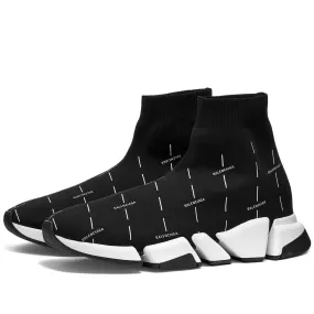 Balenciaga All Over Logo Speed Runner 2.0Black & White