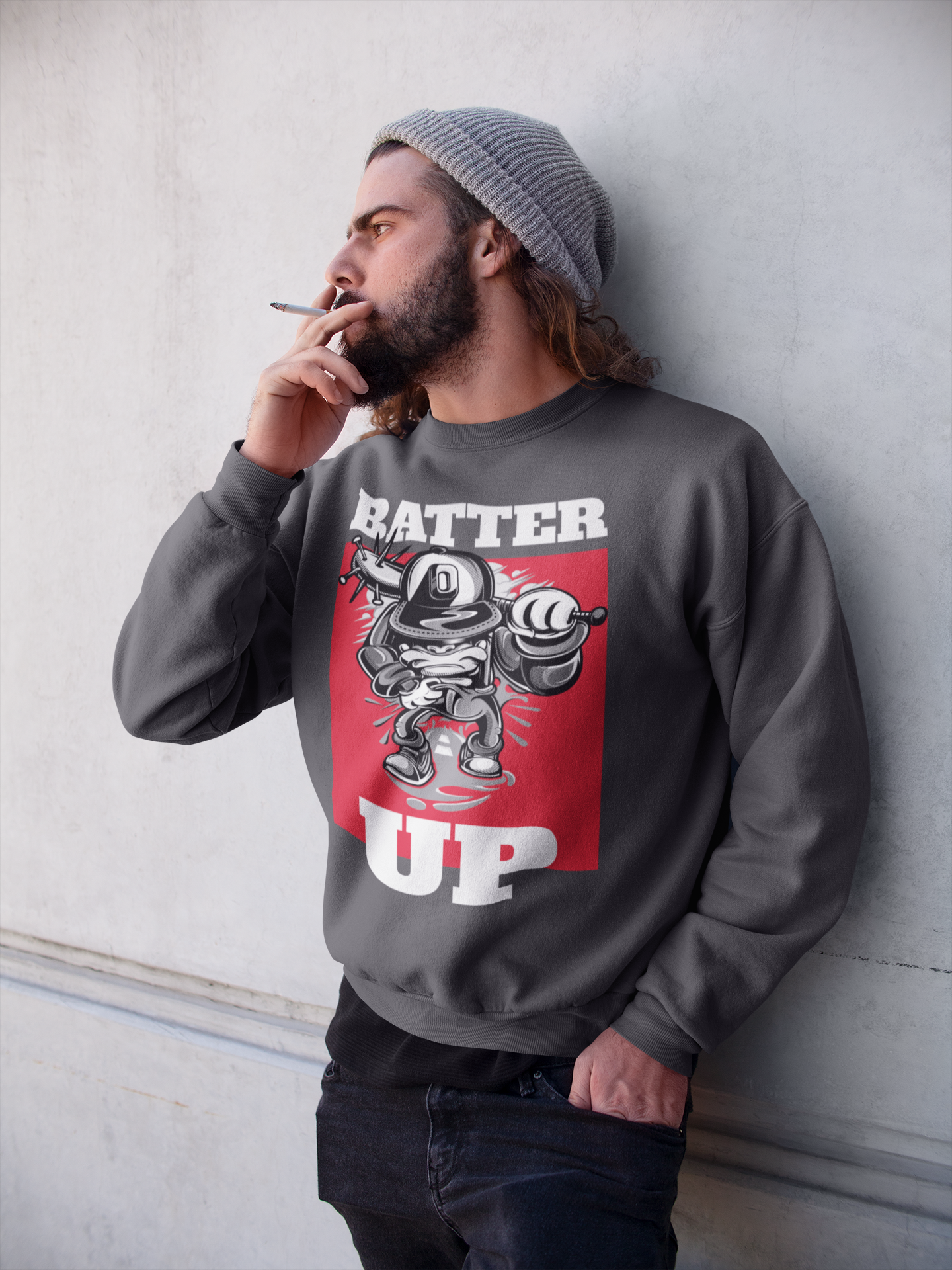 Batter Up! HD Crewneck Sweatshirt