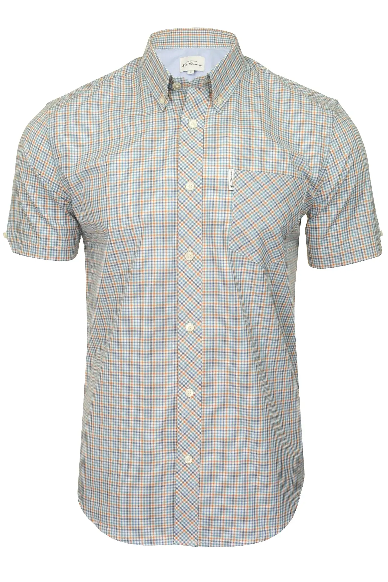 Ben Sherman Mens Shirt 'Mini Gingham' - Short Sleeved