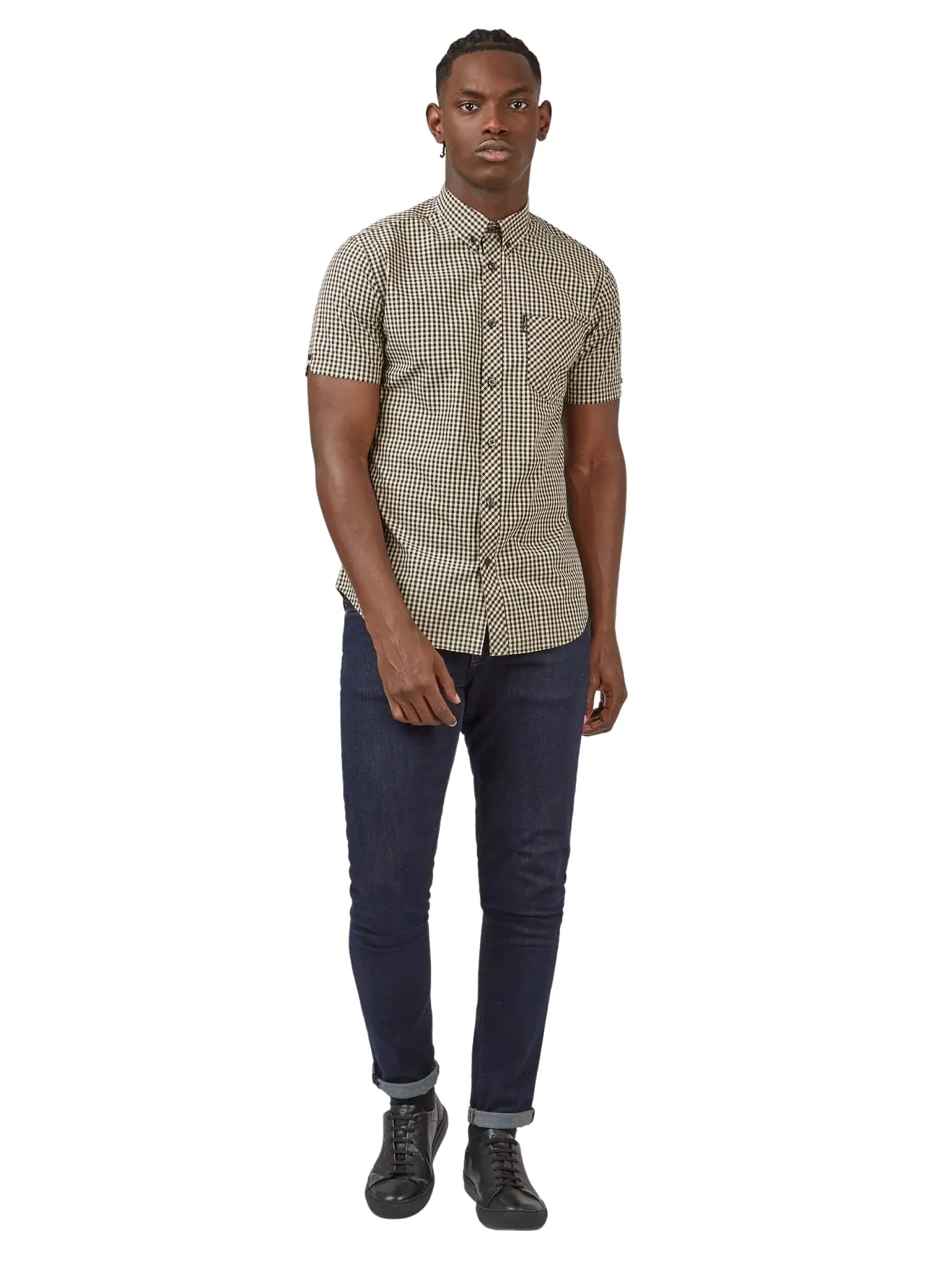 Ben Sherman Mens Signature Gingham Shirt - Short Sleeved