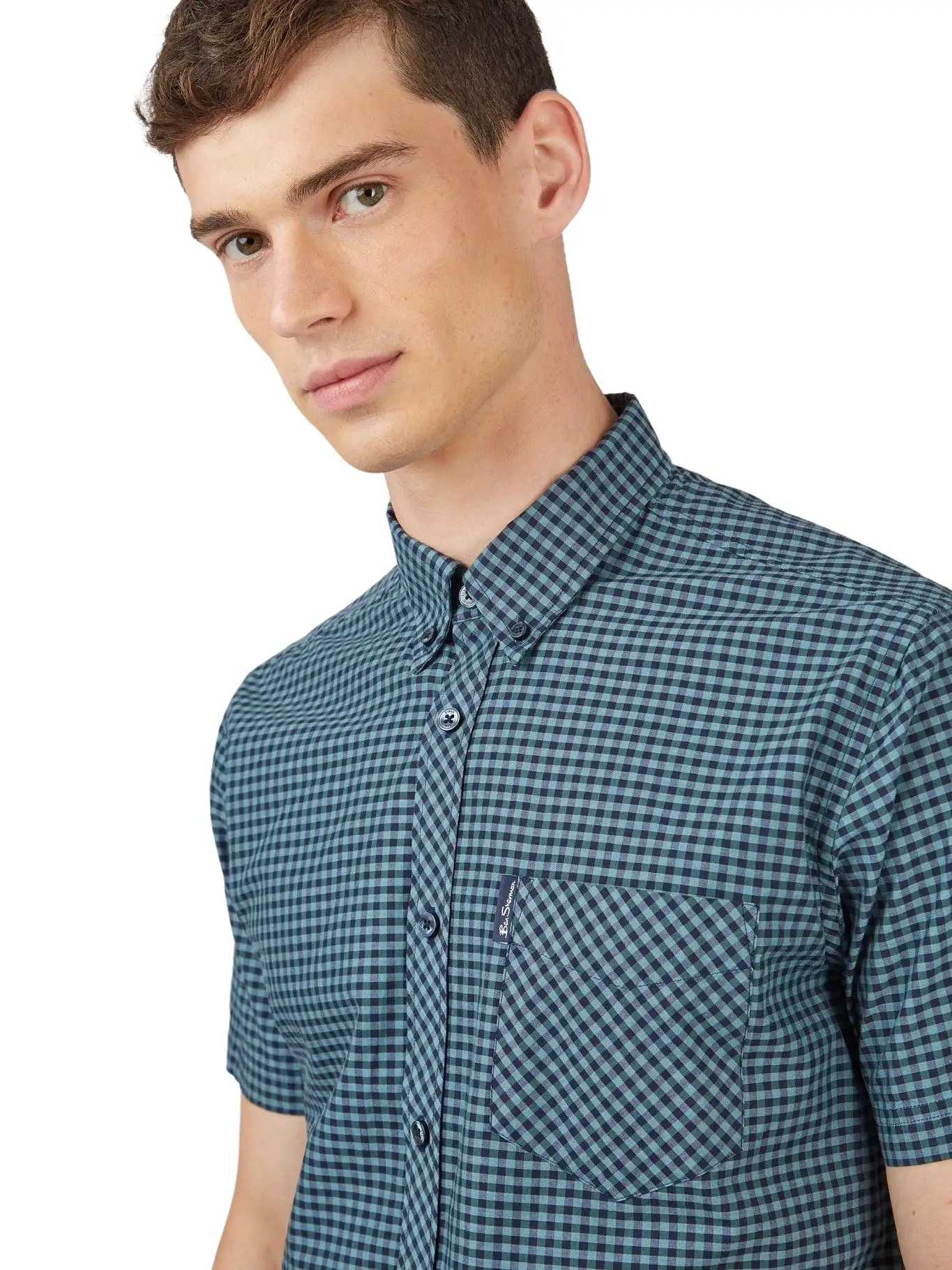 Ben Sherman Mens Signature Gingham Shirt - Short Sleeved