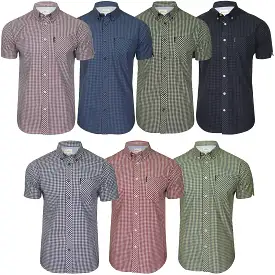 Ben Sherman Mens Signature Gingham Shirt - Short Sleeved