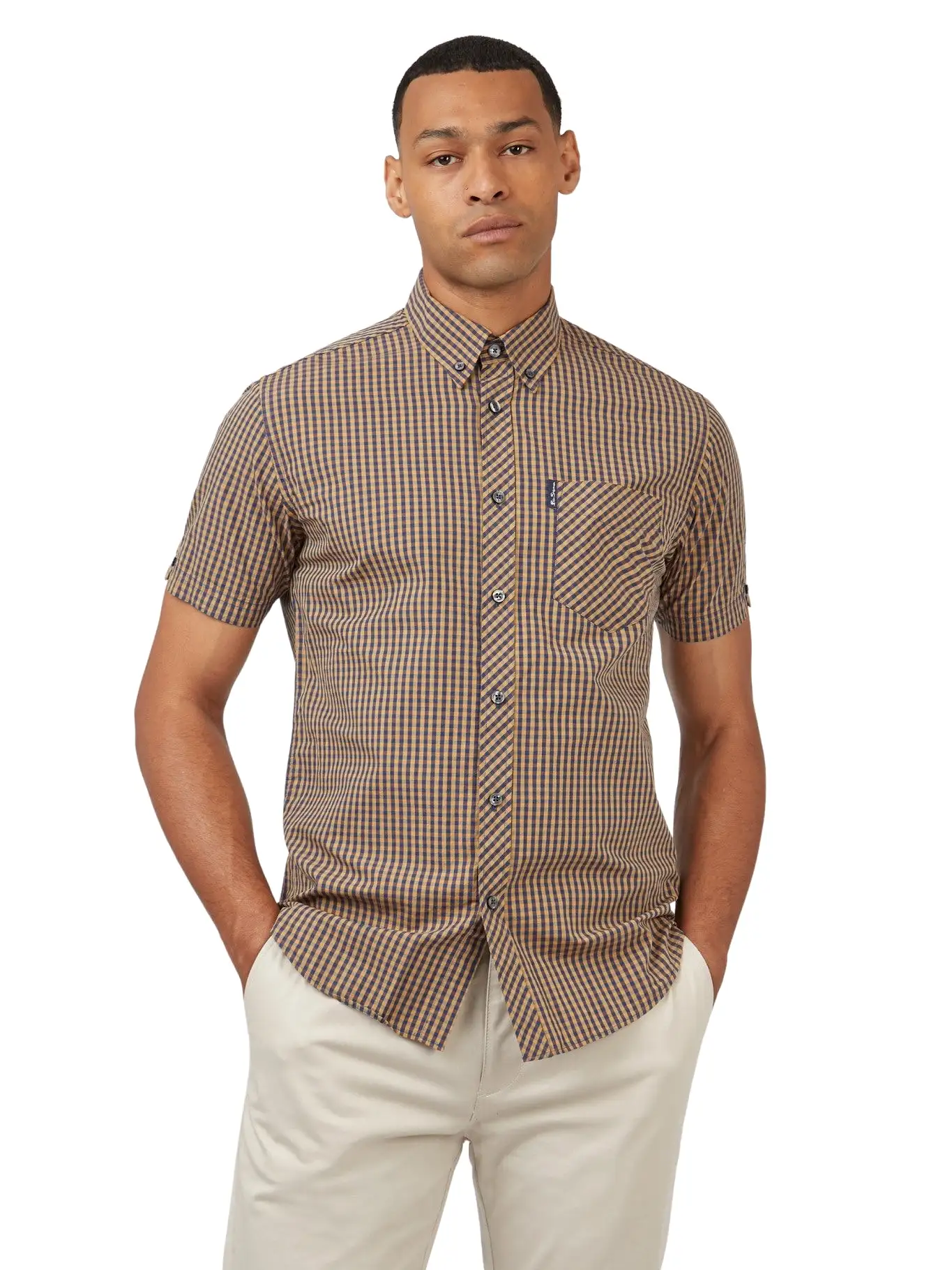 Ben Sherman Mens Signature Gingham Shirt - Short Sleeved