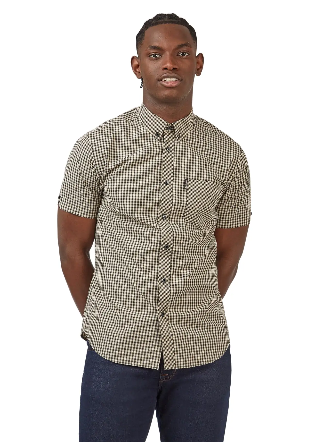 Ben Sherman Mens Signature Gingham Shirt - Short Sleeved