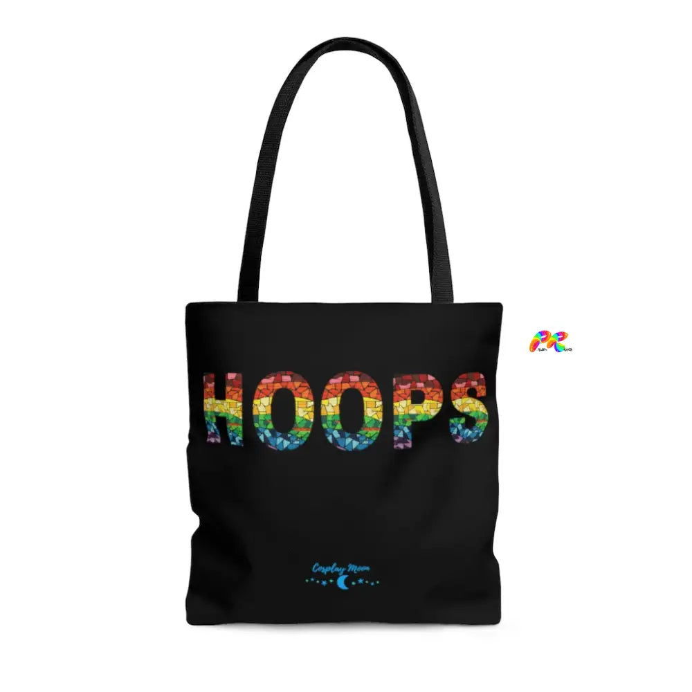 Black Tote Bag With HOOPS