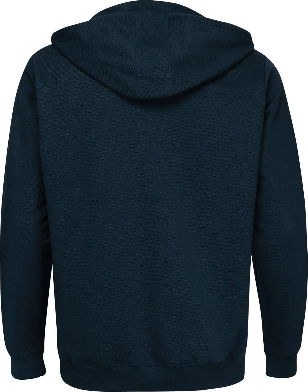 Blend Zip Through Elasticated Trim Hoody - Blue