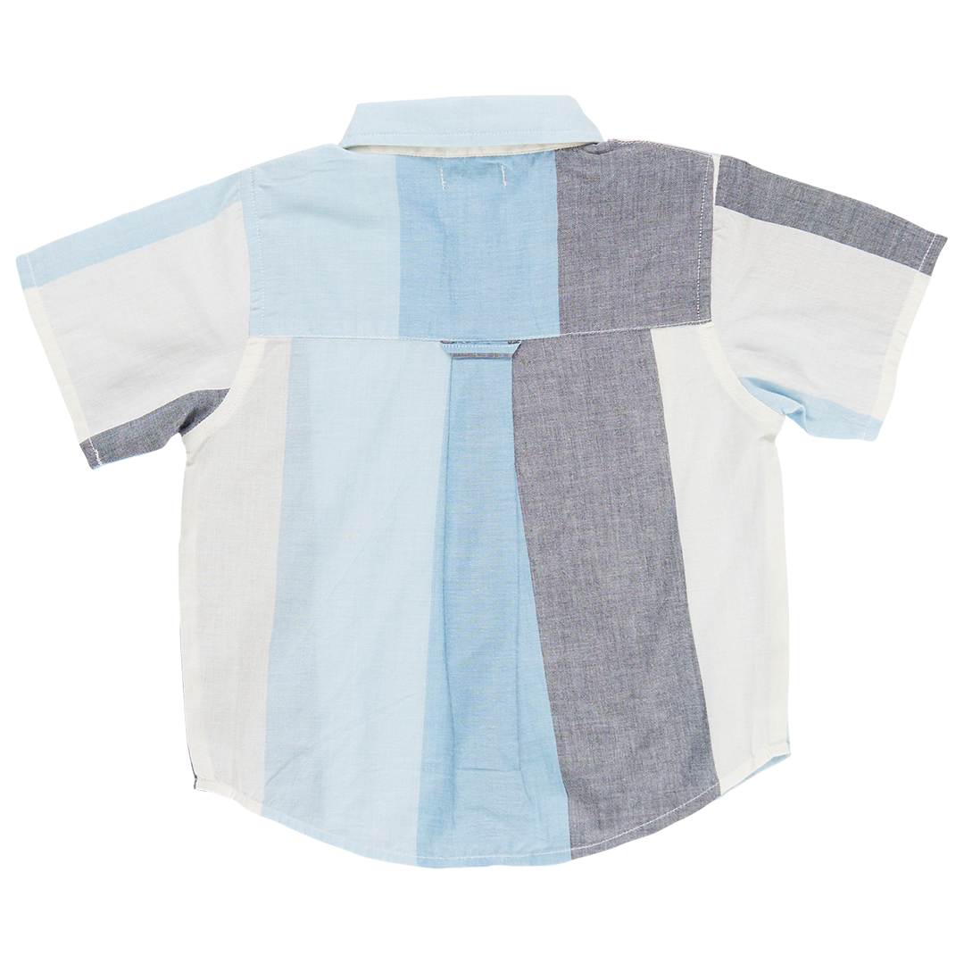 Blue Rooster Baby Boys Jack Shirt - Ocean Stripe