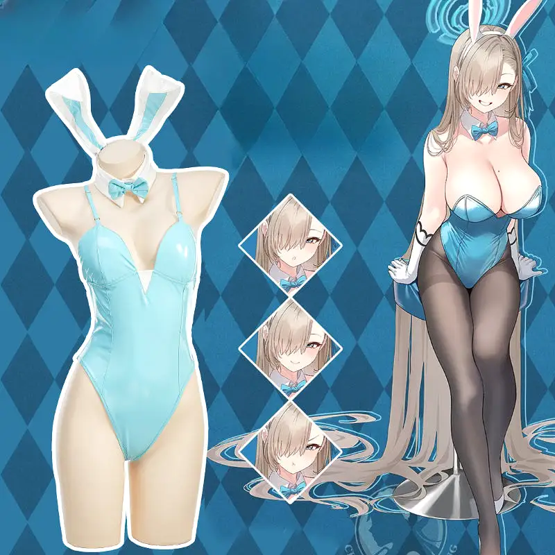 Blue Sky Blue Cute Bunny Girl Cosplay Set ON900