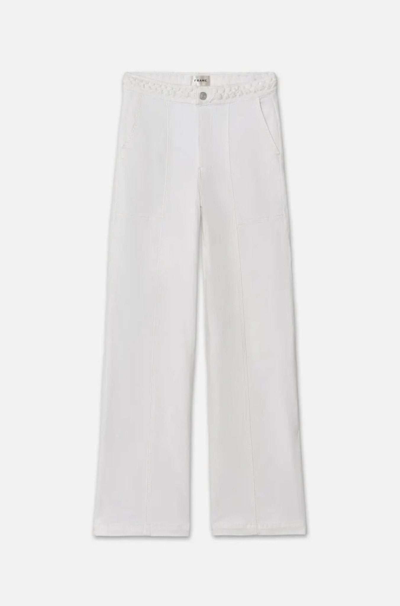 Braided Waistband Wide Leg