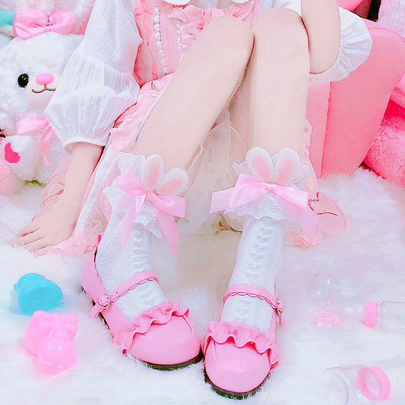 Bunny Bow Socks AD12266