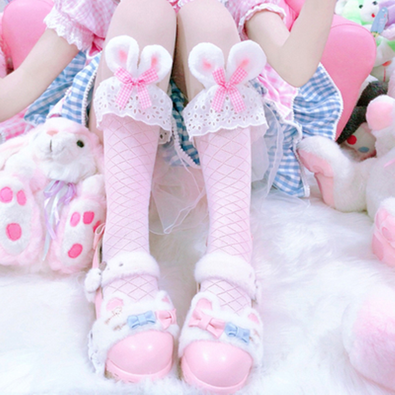 Bunny Bow Socks AD12266