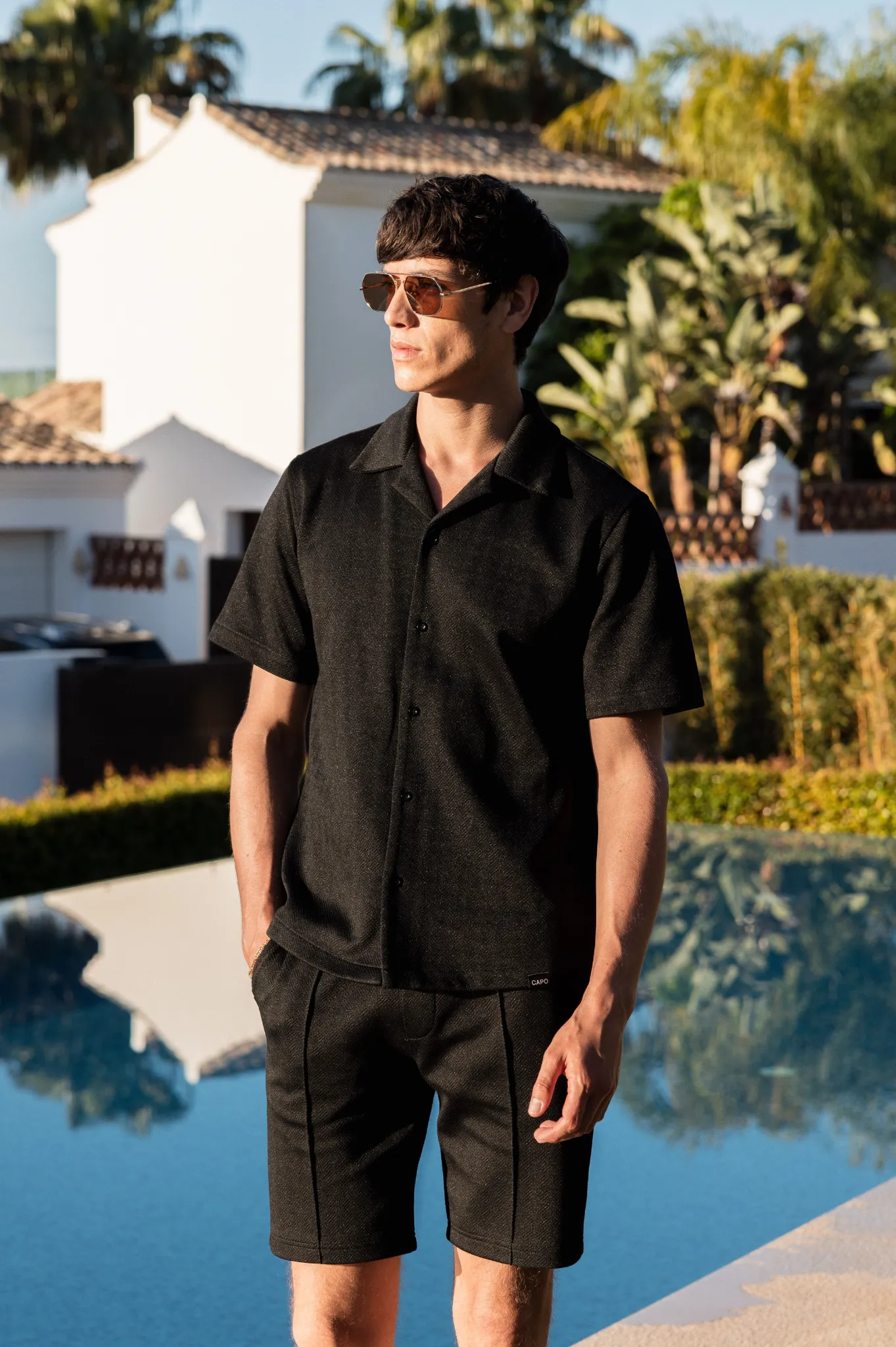 Capo WEAVE Revere SS Shirt - Black