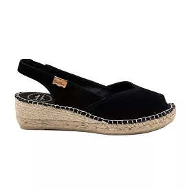 Cushioned Suede Leather Wedge Espadrille for Women - Bernia-A