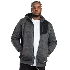 D555 Crofton Sherpa Lined Contrast Pocket Hoody - Charcoal