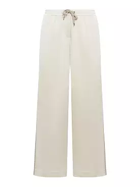 drawstring wide-leg trousers