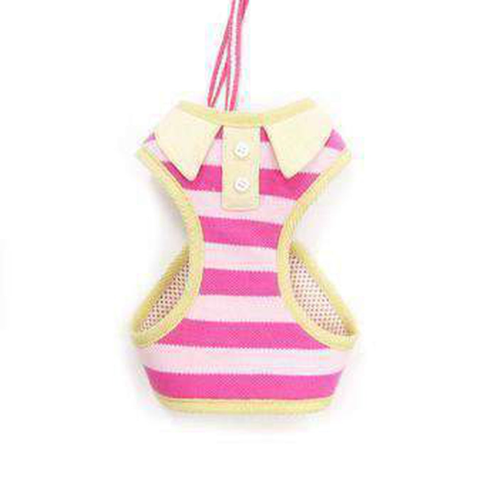 EasyGo Polo Stripe Dog Harness by Dogo - Pink