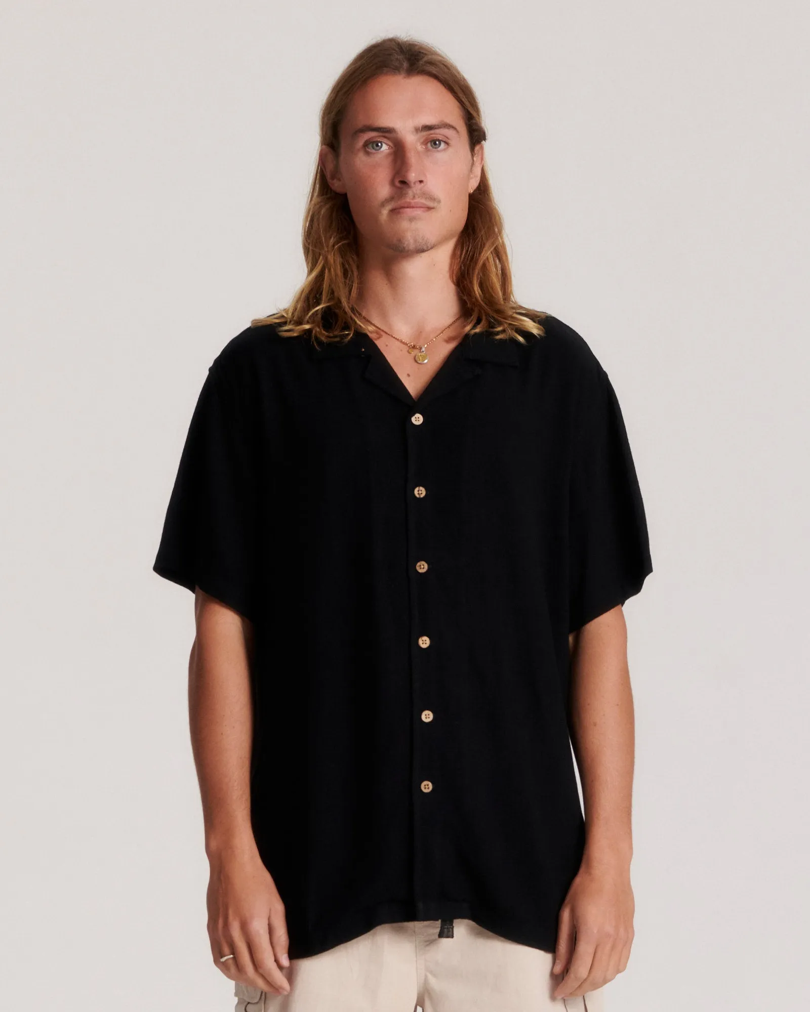 Ernie Ss Resort Shirt - Black