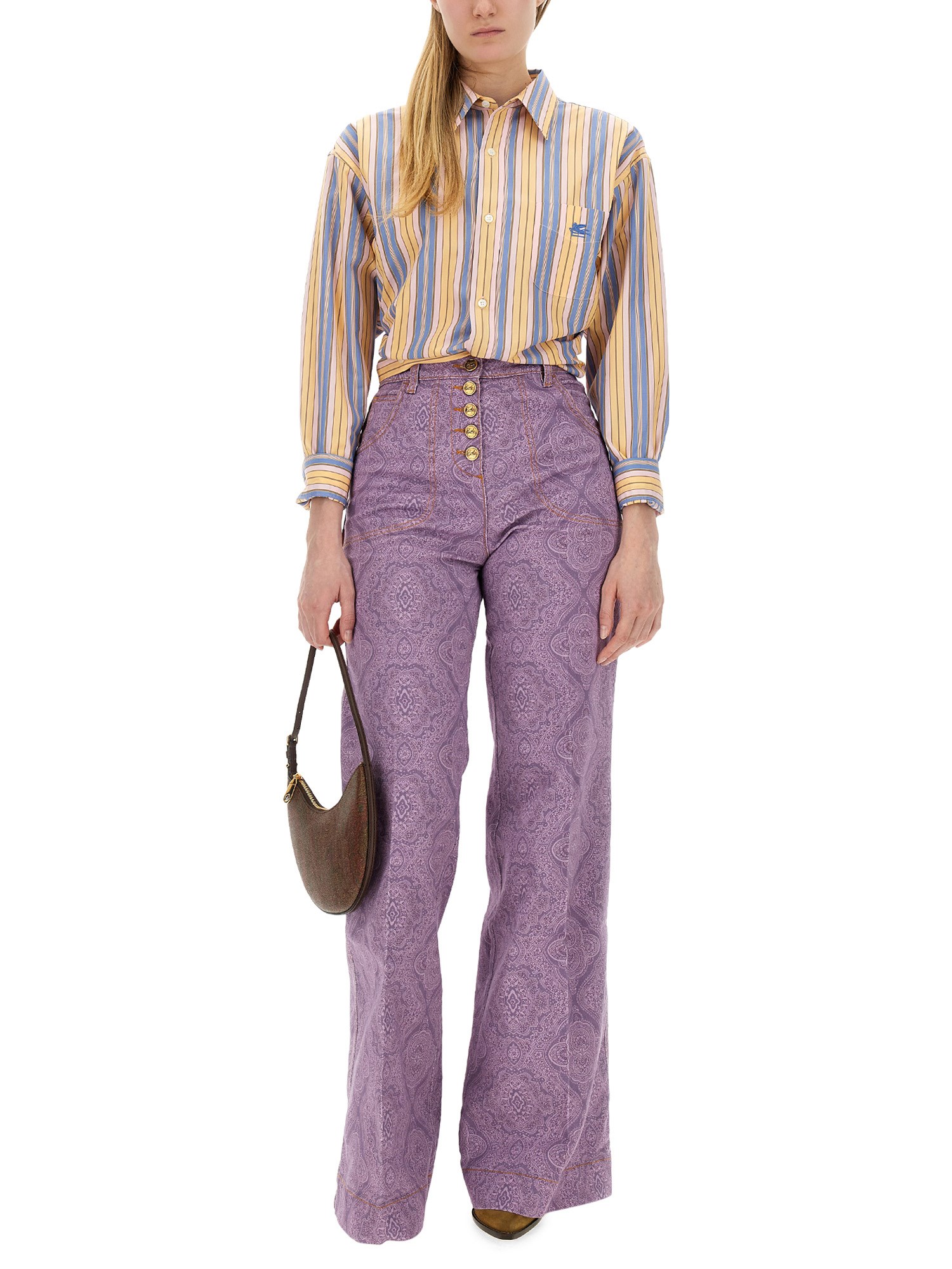 ETRO    PEGASUS COTTON POPLIN SHIRT